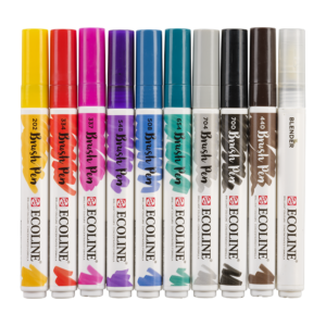 Talens Ecoline Brush Pen 10er-Set Handlettering