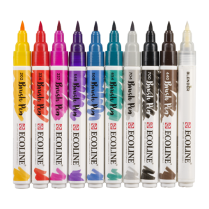 Talens Ecoline Brush Pen 10er-Set Handlettering