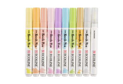 Talens Ecoline Brush Pen 10er-Set Pastelles