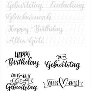 Brush-Lettering & Faux Calligraphy Übungsunterlagen by Ländle Liebelei