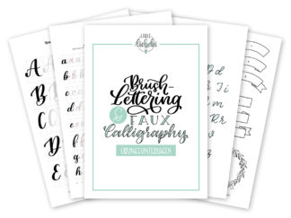Brush-Lettering & Faux Calligraphy Übungsunterlagen by Ländle Liebelei