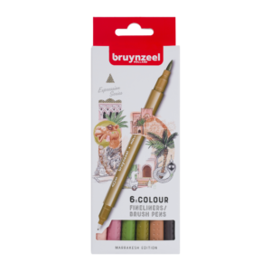 Bruynzeel Creatives 6 Fineliner Brush pen set