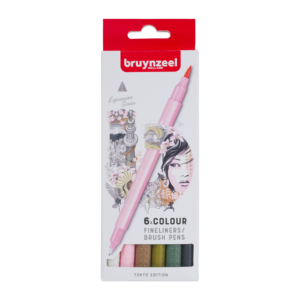 Bruynzeel Creatives 6 Fineliner Brush pen set