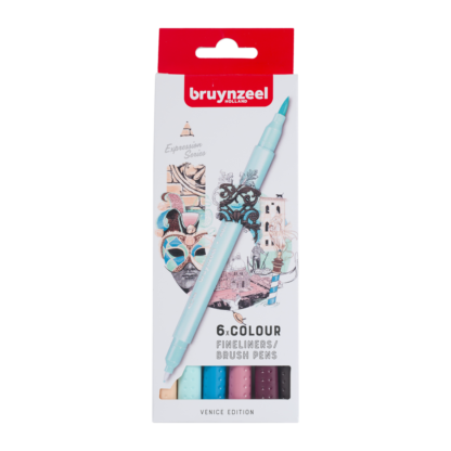 Bruynzeel Creatives 6 Fineliner Brush pen set