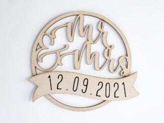 Holzschild Mr&Mrs Banner