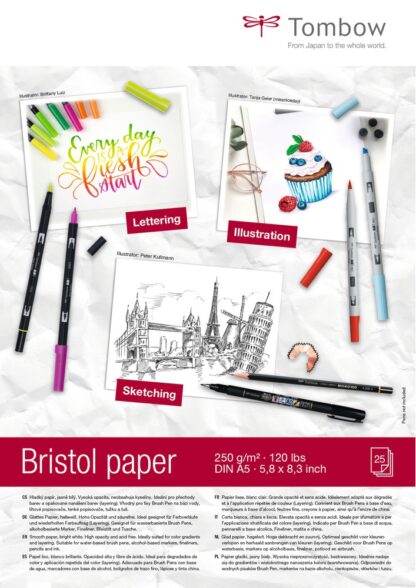Tombow Bristol Zeichenblock, A5, 25 Blatt