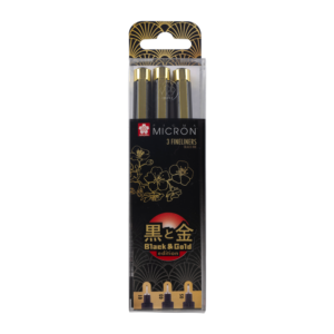 Sakura Pigma Micron Fineliner Black&Gold Edtion 3er Set