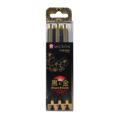 Sakura Pigma Micron Fineliner Black&Gold Edtion 3er Set