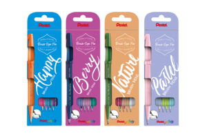 Pentel Brush Sign Pen 4er Sets