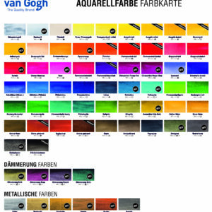 Van Gogh Aquarellfarbe Farbkarte