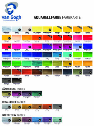 Van Gogh Aquarellfarbe Farbkarte