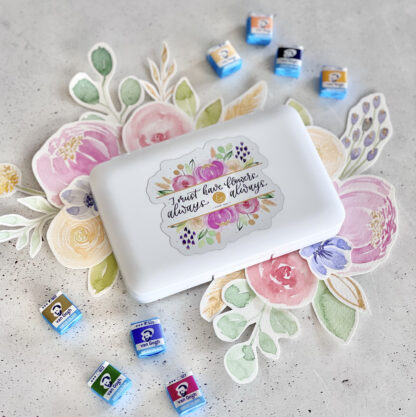 Sticker "I must have flowers", 7,8 x 7,2 cm