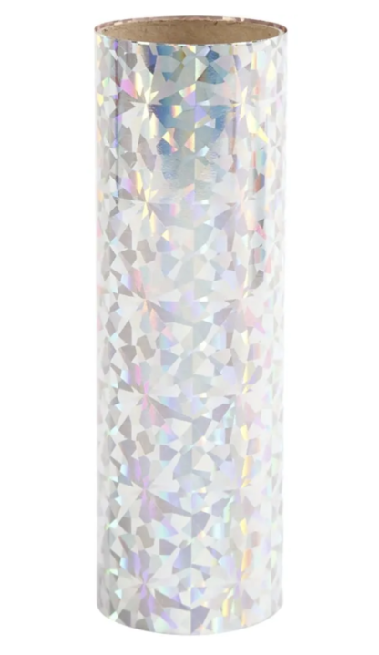 Decofolie, 15x50cm, Silber-Glitter