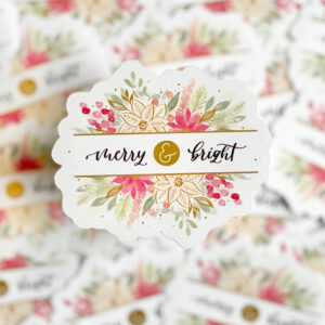 Sticker "Merry & Bright"