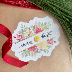 Sticker "Merry & Bright"