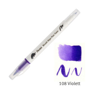 Pentel Brush Sign Pen Twin 108 Violett