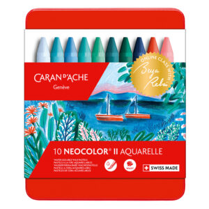 Caran d'Ache Neolcolor II 10er Sets by Beya Rebaï, kalte Farben