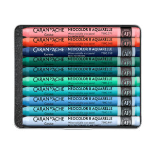 Caran d'Ache Neolcolor II 10er Sets by Beya Rebaï, kalte Farben