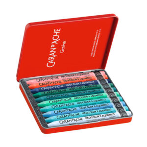 Caran d'Ache Neolcolor II 10er Sets by Beya Rebaï, kalte Farben