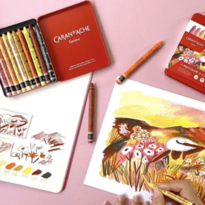 Caran d'Ache Neolcolor II 10er Sets by Beya Rebaï, warme Farben