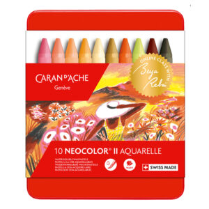 Caran d'Ache Neolcolor II 10er Sets by Beya Rebaï, warme Farben