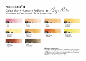 Caran d'Ache Neolcolor II 10er Sets by Beya Rebaï, warme Farben