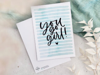Postkarte You go girl, 10x15cm