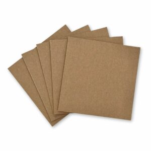 Quadratische Klappkarten, Kraftpapier, 5er Set