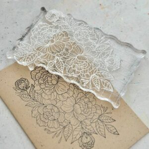 Woodware XL Clear Stamp "Camellia"