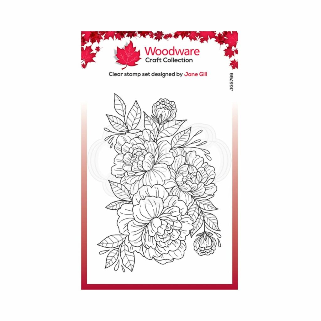 Woodware XL Clear Stamp "Camellia"