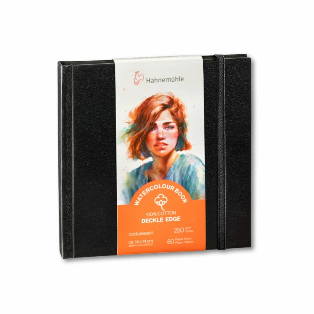 Hahnemühle Watercolour Book Deckle Edge, 14 x 14 cm