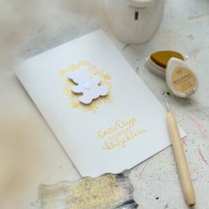 Motivstanzer Teddy | Prägestift | Dew Drop Brilliance Gold
