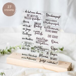 Unsere kleine Bastelstube Stempelset "Hallo Baby"