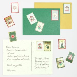 Paper Poetry Mini Sticker Weihnachtsmarkt Briefmarken, 120 Stück – Bild 5