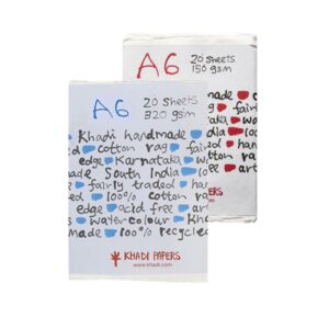 KHADI handgeschöpftes Büttenpapier, A6