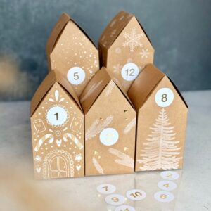 Adventskalender Papphäuser, 24 Stück – Bild 2