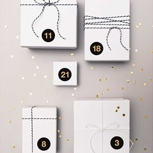 Paper Poetry Adventskalender Zahlen Sticker, schwarz