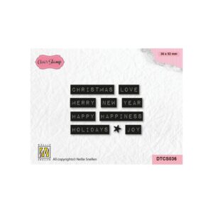 Mini Clear Stamps "Christmas Typed"