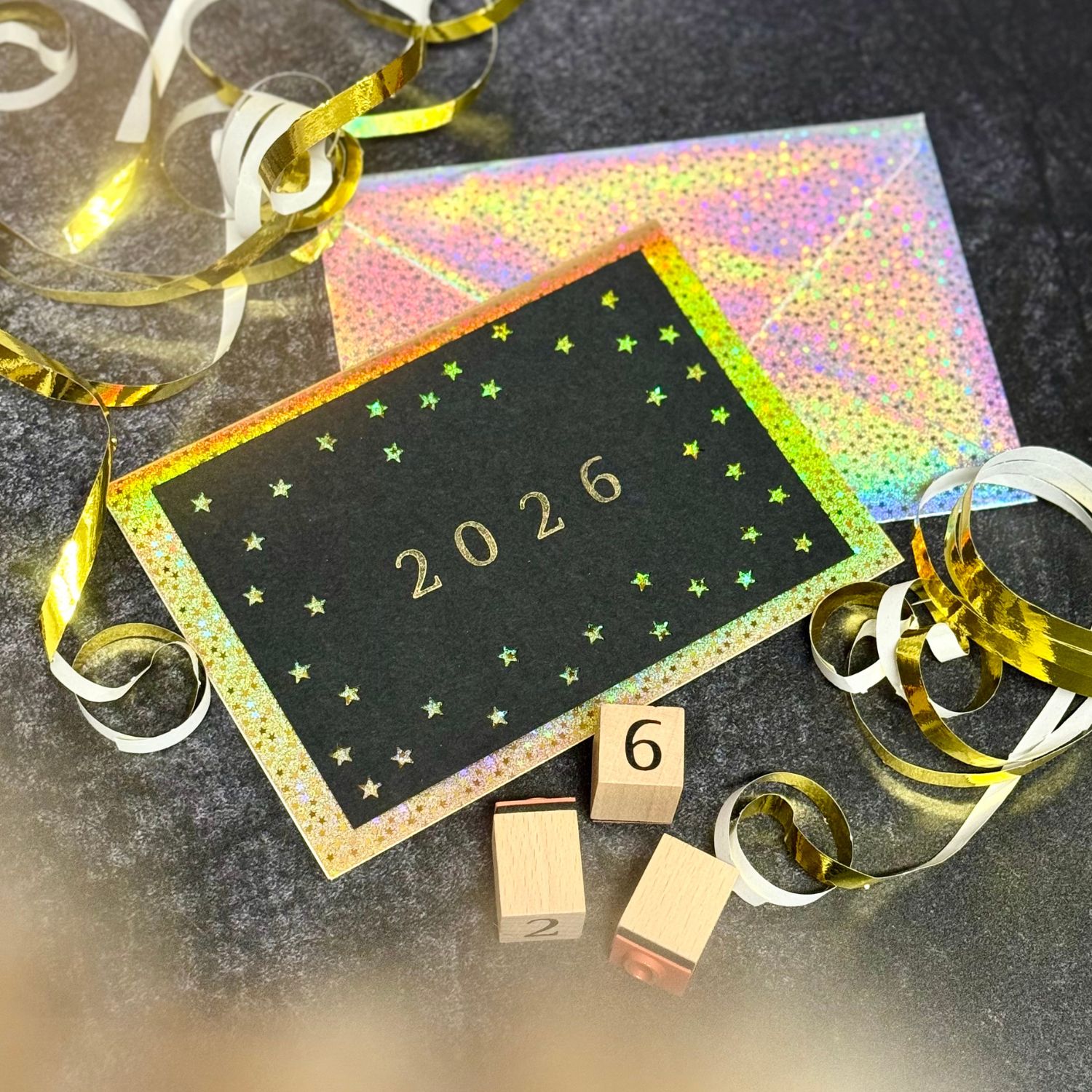 Kartenset Sterne Gold/Silber, B6