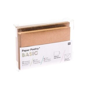Paper Poetry Kartenset Kraftpapier, A7/C7
