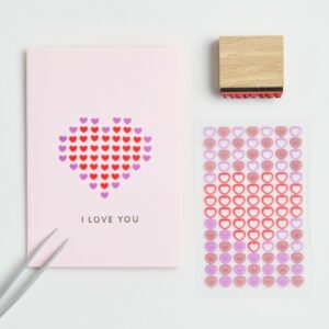 Mini Foliensticker Herzen, 3 Bögen