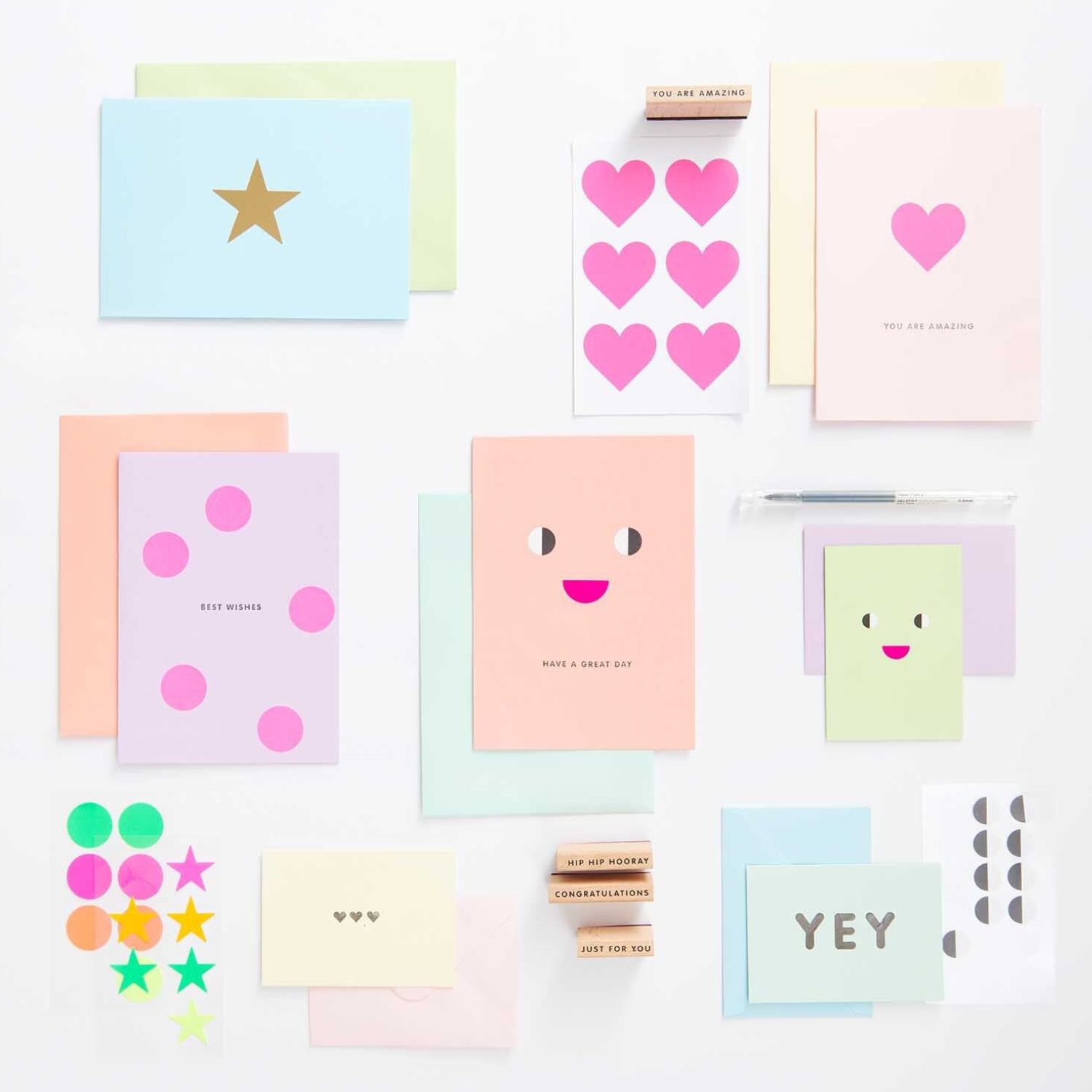 Paper Poetry Kartenset Pastell, B6