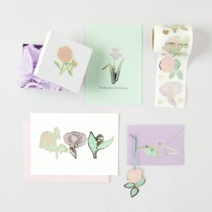 Paper Poetry Blumen Sticker auf Rolle, 100 Stück