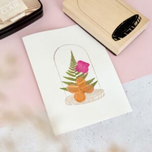 XL Holzstempel Glasglocke