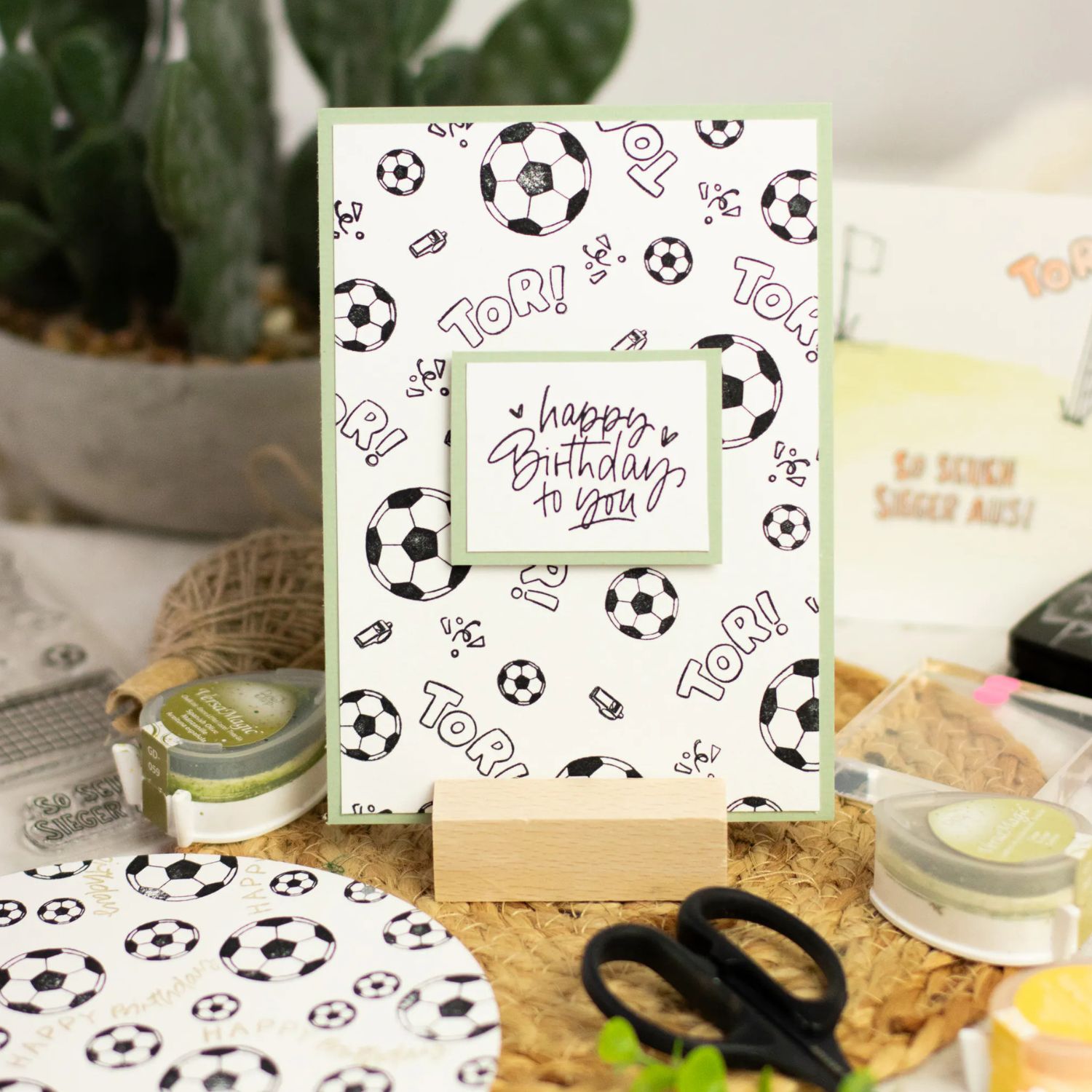 Unsere kleine Bastelstube Stempelset "Fußball"