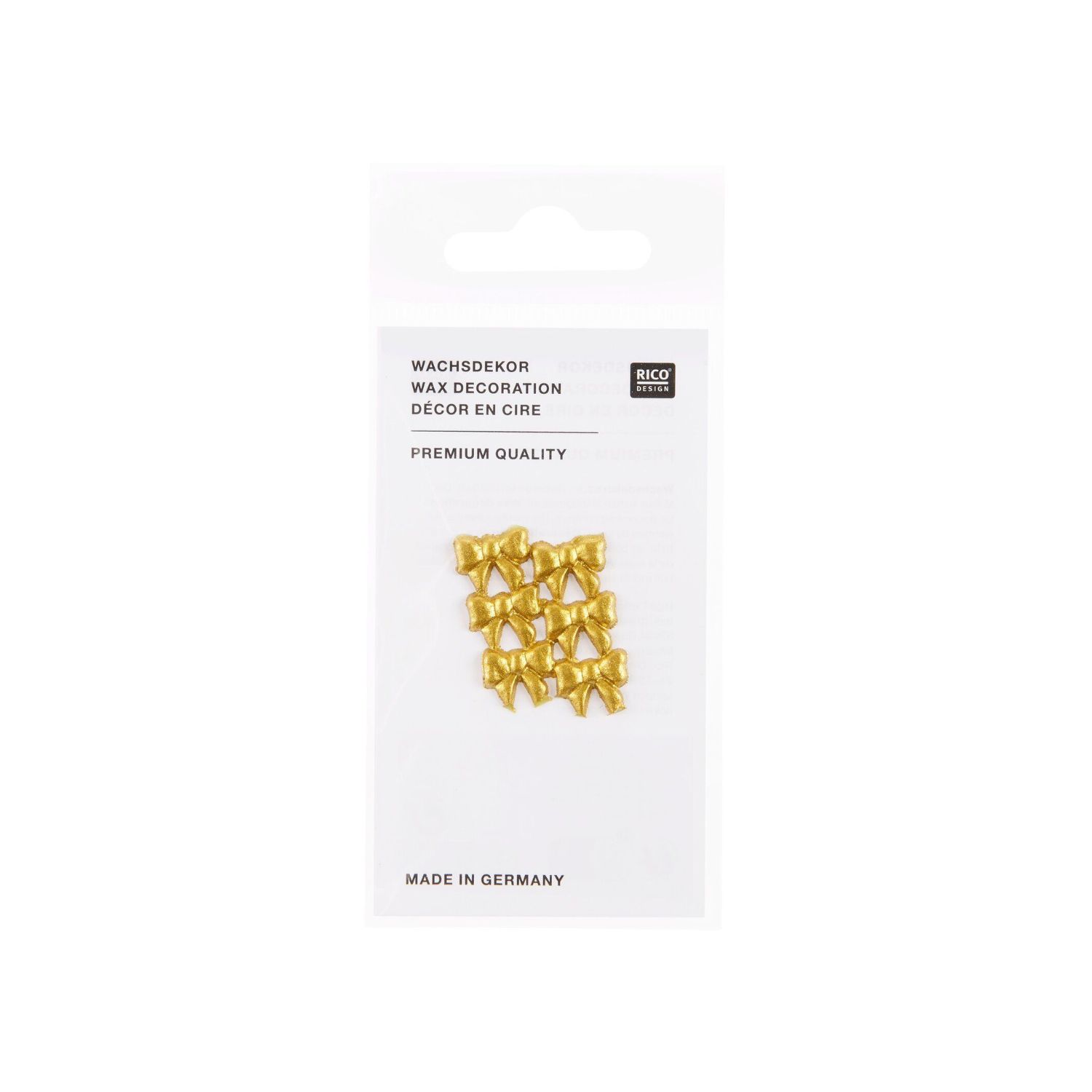 Wachsdeko Schleifen klein, Gold