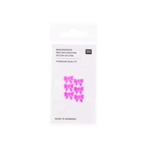 Wachsdeko Schleifen klein, Neon Pink