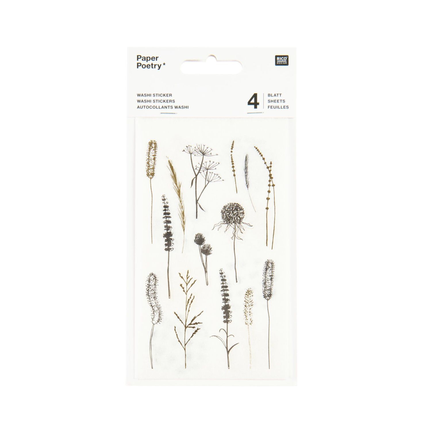 Washi Sticker "In The Meadow", 4 Bögen