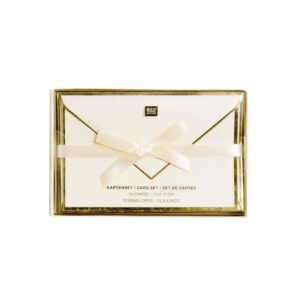 Premium Kartenset Creme-Gold, 13 x 8,5 cm