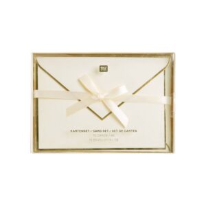 Premium Kartenset Creme-Gold, A6